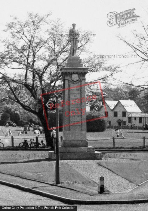 Photo of Weybridge, The War Memorial c.1955