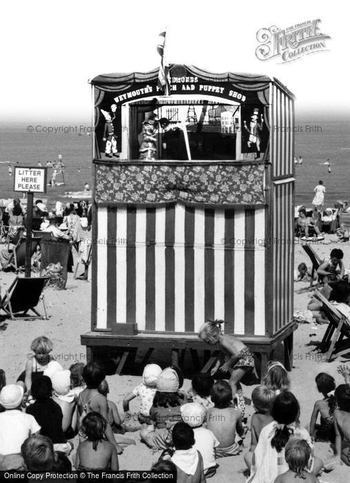 Photo of Weymouth, Punch And Judy Show On The Beach c.1955