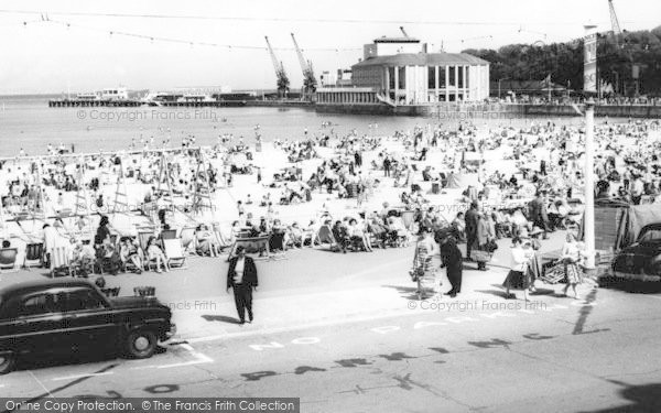 Photo of Weymouth, The Beach And Pavilion c.1960