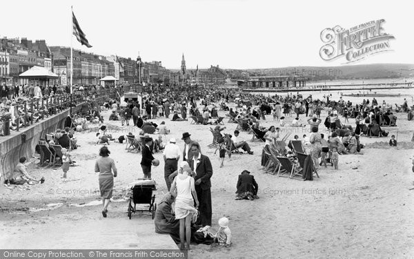 Photo of Weymouth, The Beach c.1955
