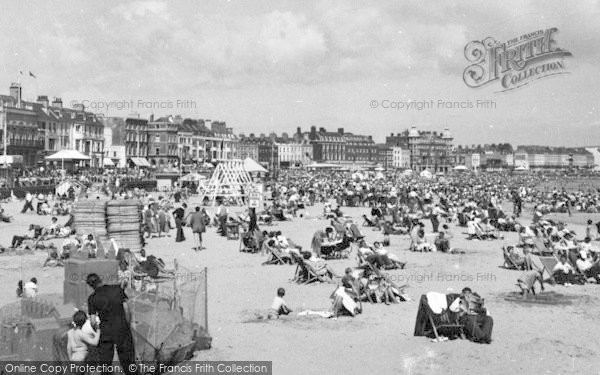 Photo of Weymouth, The Beach c.1955