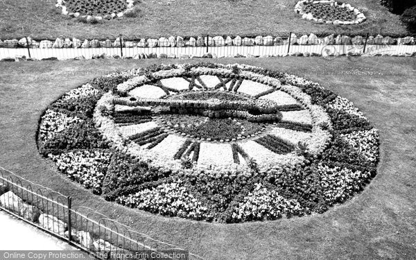 Photo of Weymouth, The Floral Clock c.1955