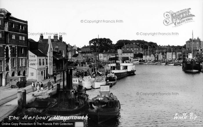 Photo of Weymouth, The Harbour c.1955
