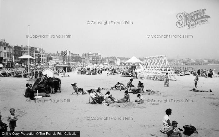 Photo of Weymouth, The Sands c.1955