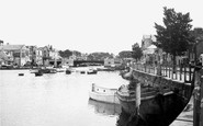 Weymouth, Town Bridge and Harbour c1950