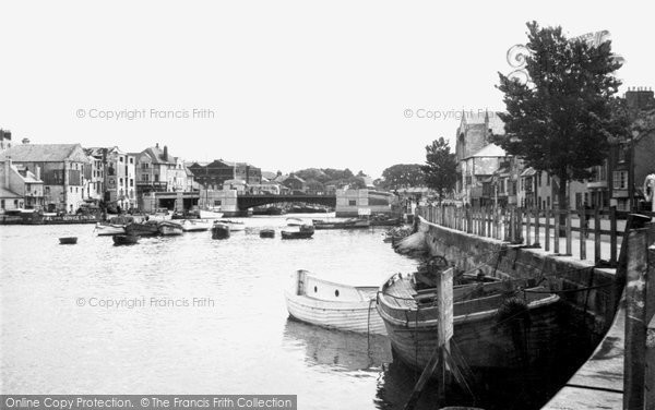 Photo of Weymouth, Town Bridge and Harbour c1950