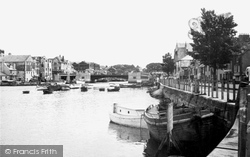 Weymouth, Town Bridge and Harbour c1950