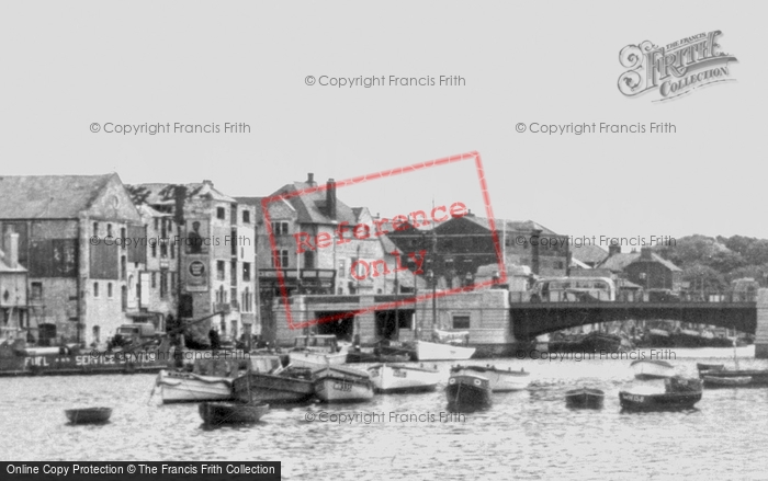 Photo of Weymouth, Town Bridge And Harbour c.1950