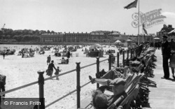 West Promenade And Sands c.1955, Weymouth