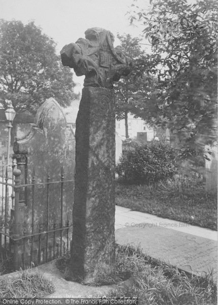 Photo of Whalley, The Churchyard, Runic Cross 1899