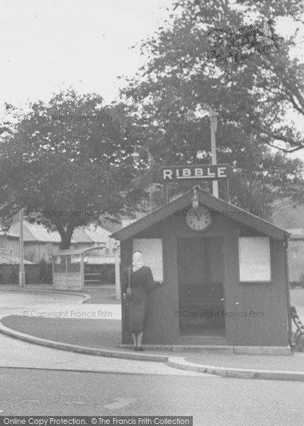 Photo of Whalley, The Ribble Bus Station c.1955