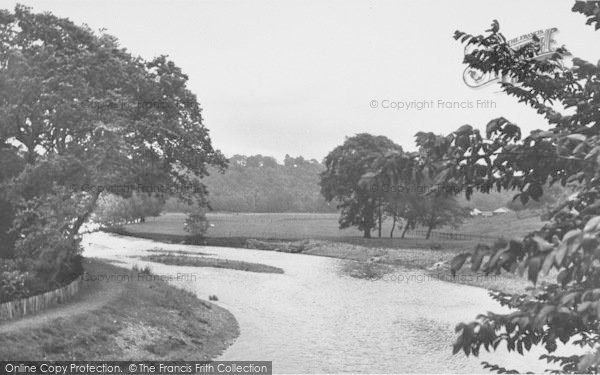 Photo of Whalley, The River Calder From The Bridge c.1955
