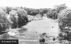 The River From Mitton Bridge c.1960, Whalley