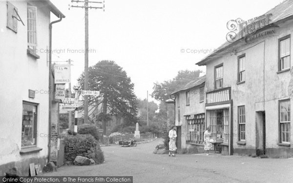 Photo of Wheddon Cross, The Village c.1955