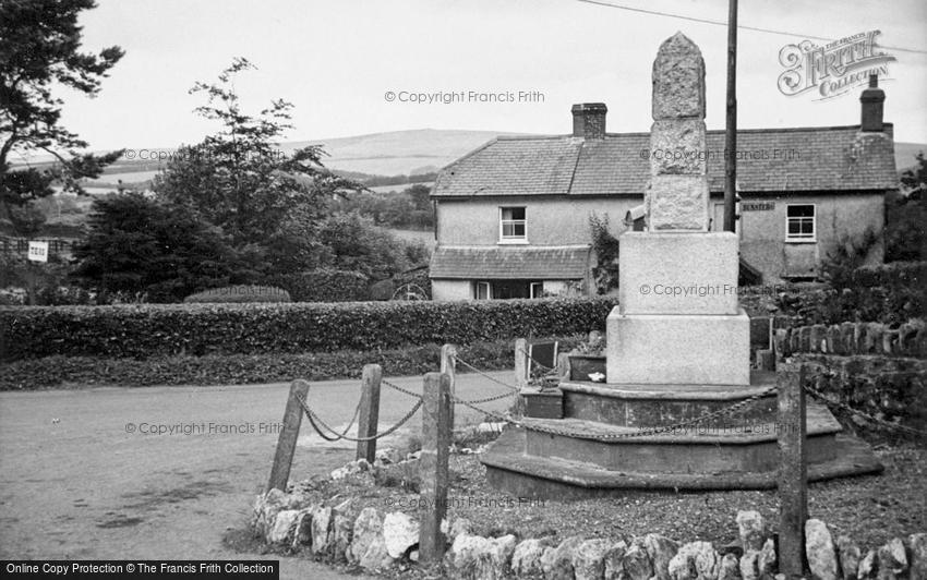 Wheddon Cross, War Memorial and Dunkery Beacon c1950
