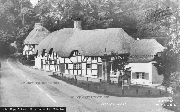 Photo of Wherwell, Old Cottages And Memorial c.1960