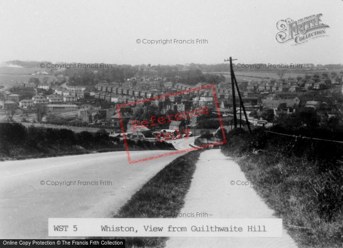 Photo of Whiston, View From Guilthwaite Hill c.1955