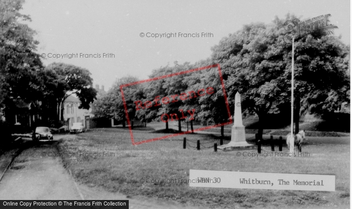 Photo of Whitburn, The Memorial c.1960