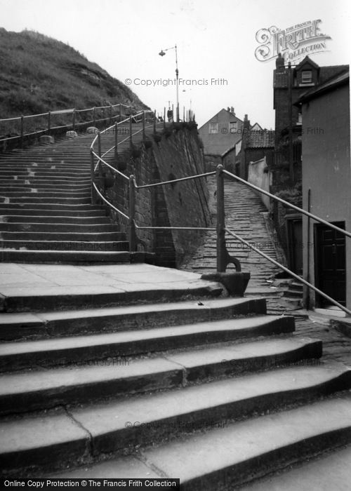 Photo of Whitby, 199 Steps To The Church c.1960