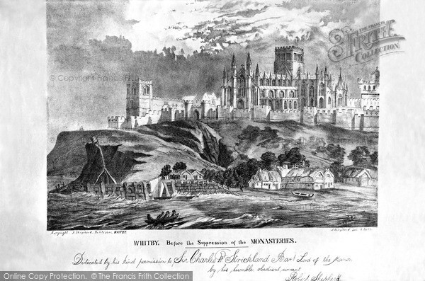 Photo of Whitby, Abbey Before The Suppression Of The Monasteries 1882