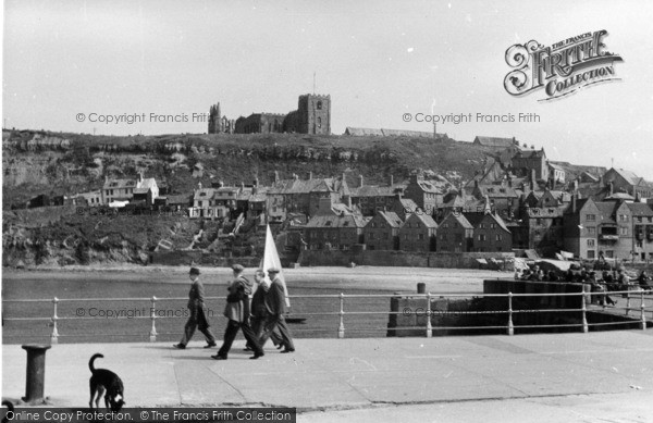 Photo of Whitby, Abbey From Fish Quay c.1935