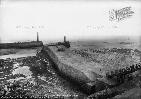 Photo of Whitby, East Pier 1897