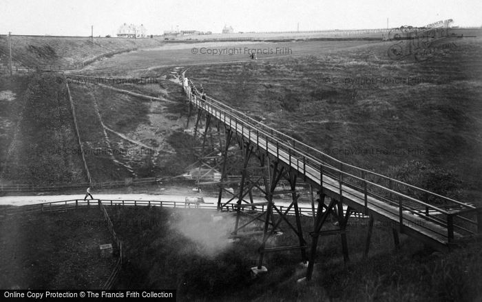 Photo of Whitby, Golf Links, The Ravine And Footbridge 1913