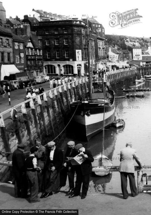 Photo of Whitby, Harbour From Bridge Street c.1960