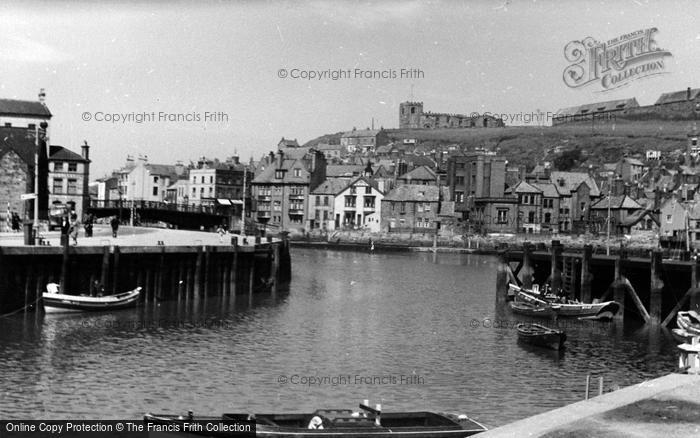 Photo of Whitby, Inner Harbour c.1950