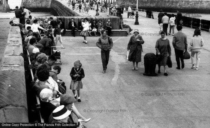 Photo of Whitby, People On The Pier c.1965
