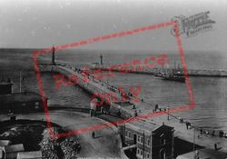 Pier And H.M.S Triton 1901, Whitby