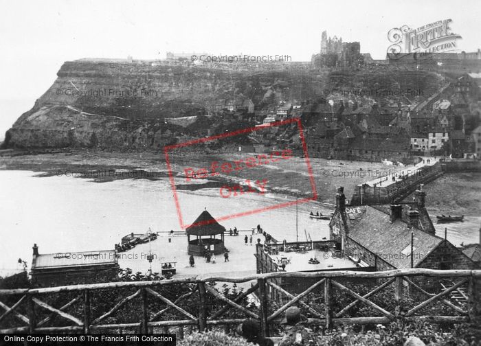 Photo of Whitby, The Bandstand, Pier And Abbey c.1930