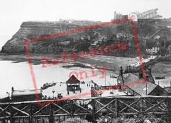 The Bandstand, Pier And Abbey c.1930, Whitby