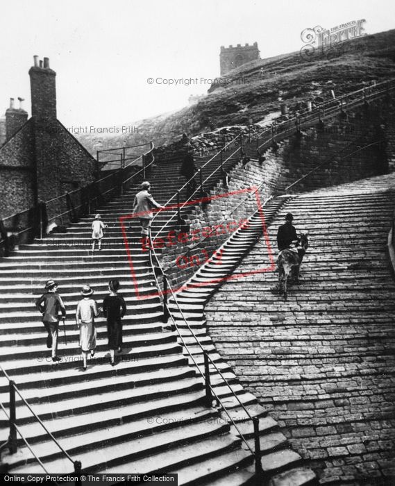 Photo of Whitby, The Church Steps c.1930