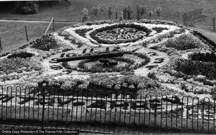 Photo of Whitby, The Floral Clock, Pannett Park c.1955