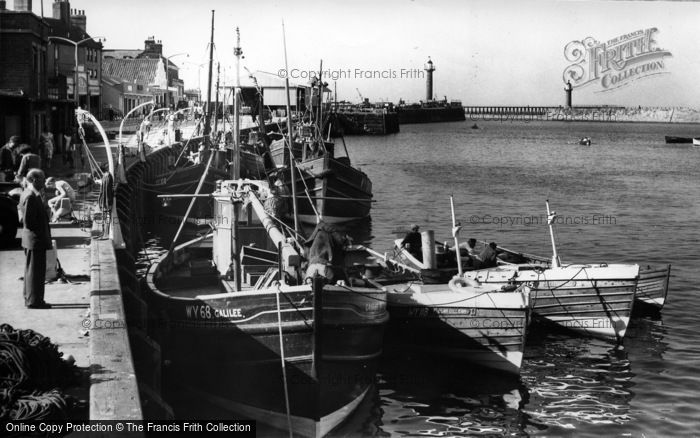 Photo of Whitby, The Harbour c.1955