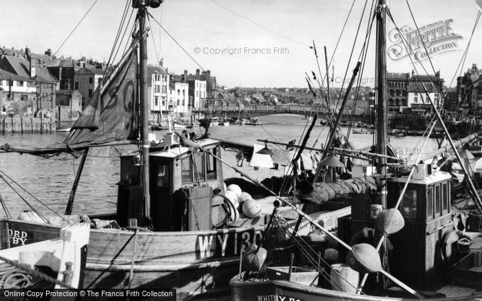 Photo of Whitby, The Harbour c.1960