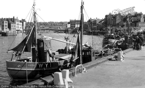 Photo of Whitby, The Harbour c.1960