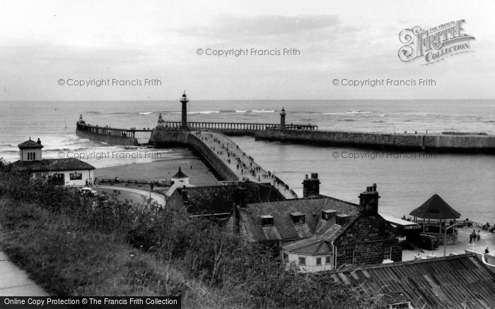 Photo of Whitby, The Harbour Entrance c.1960