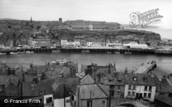 The Harbour From Church Steps c.1960, Whitby