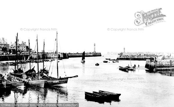 Photo of Whitby, The Lower Harbour 1891