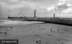 The Pier And Sands c.1960, Whitby
