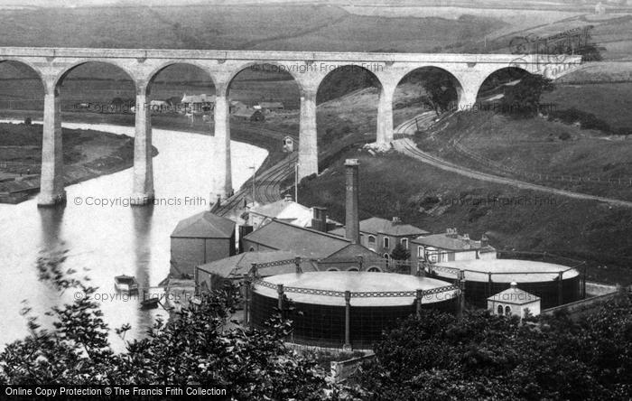 Photo of Whitby, The Viaduct And Gas Works 1884