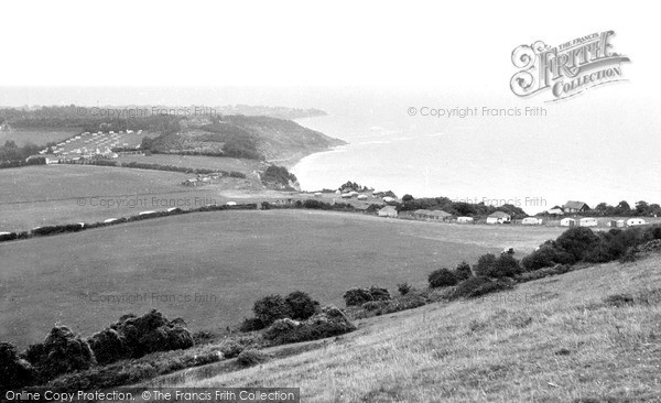 Photo of White Cliff Bay, View From The Downs c.1960