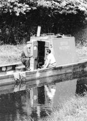 Men On British Waterways Barge c.1965, Whittington