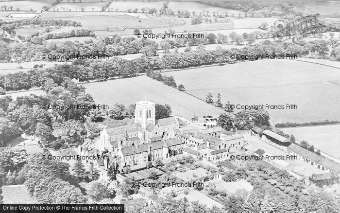 Photo of Whitwick, Aerial View, Mount St Bernard Abbey c.1955