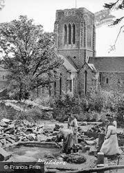 'builders', Mount St Bernard Abbey c.1939, Whitwick