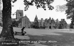 The Church And Guest House, Mount St Bernard Abbey c.1939, Whitwick