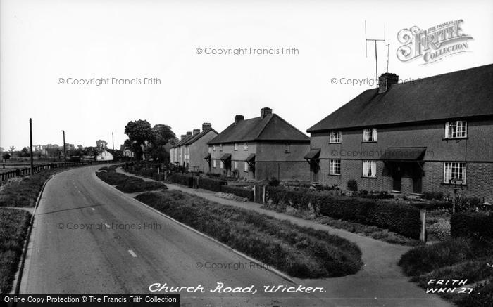 Photo of Wicken, Church Road c.1955