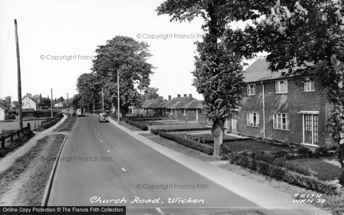 Photo of Wicken, Church Road c.1955